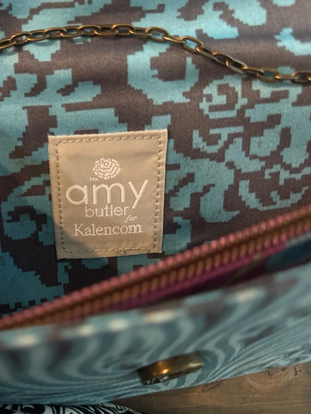 NWT Amy Butler Brenda Clutch/ Shoulder Bag with Chain